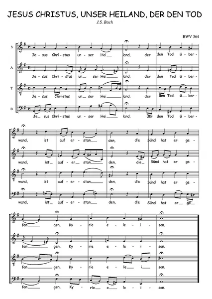 List of chorale harmonisations by Johann Sebastian Bach
