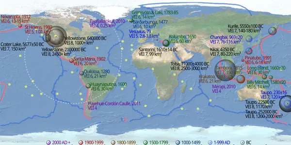 List of Quaternary volcanic eruptions