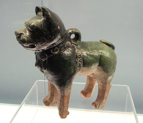 Green-glazed pottery
