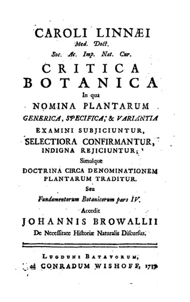 Critica Botanica