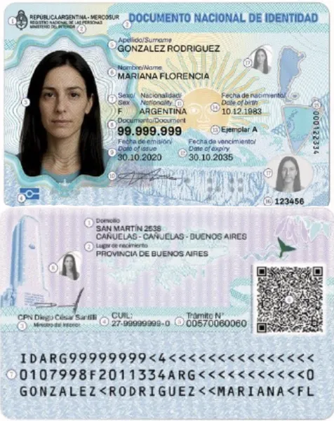 Argentine identity card