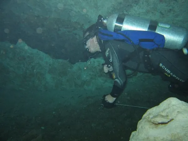 Cave diving