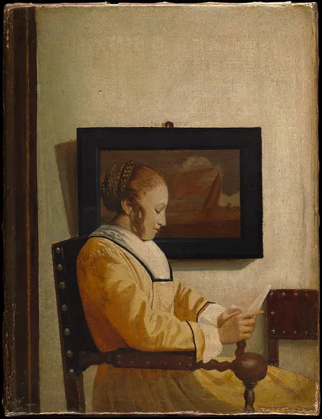 A Young Woman Reading (Vermeer imitator)