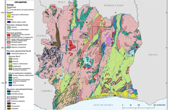 Geology of Ivory Coast
