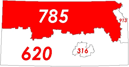 Area code 785