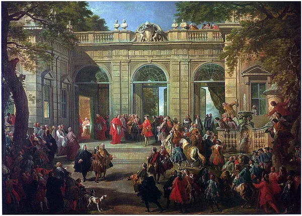 Charles of Bourbon Visiting Pope Benedict XIV at the Coffee House del Quirinale