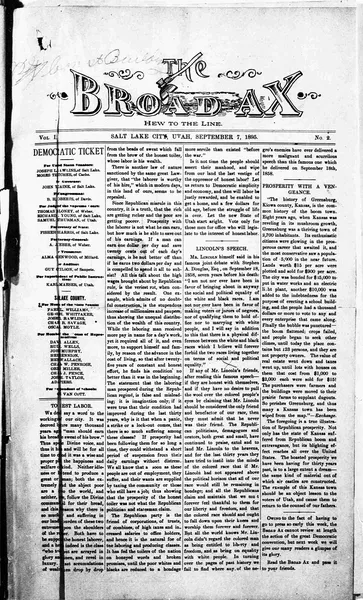 List of African American newspapers in Utah
