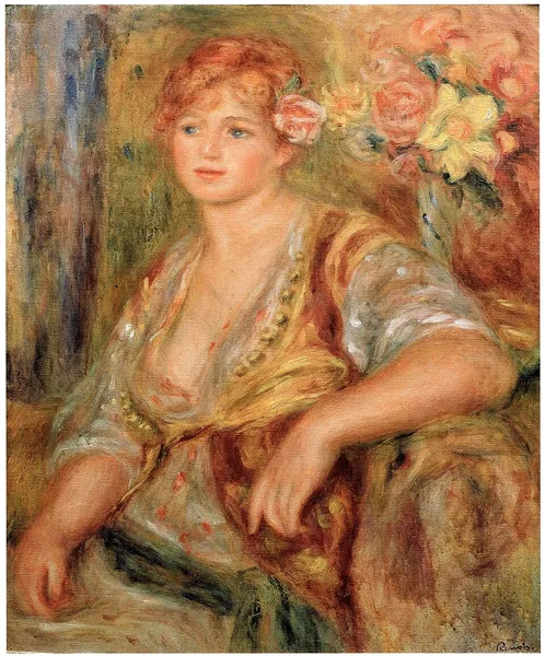 Blond Girl with a Rose