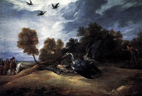 Archduke Leopold Wilhelm Hunting Heron