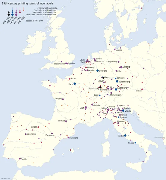 Global spread of the printing press