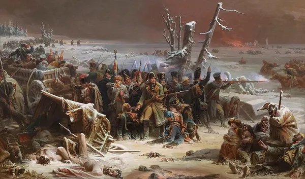 Marshal Ney Supporting the Rear Guard During the Retreat from Moscow
